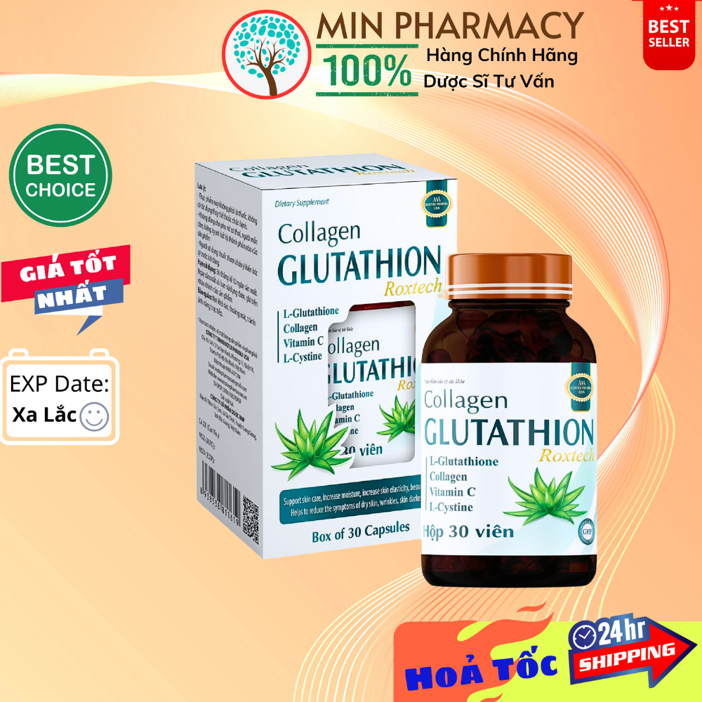 Collagen Glutathion ROXTECH (chai 30 viên) 2 Collagen Glutathion ROXTECH (chai 30 viên) - Ảnh 2