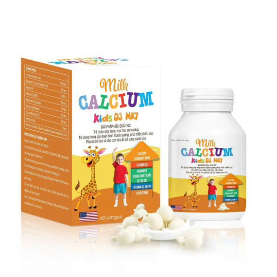 milk Calcium Kids D3 MK7 Chai 60 viên 1 milk Calcium Kids D3 MK7 Chai 60 viên