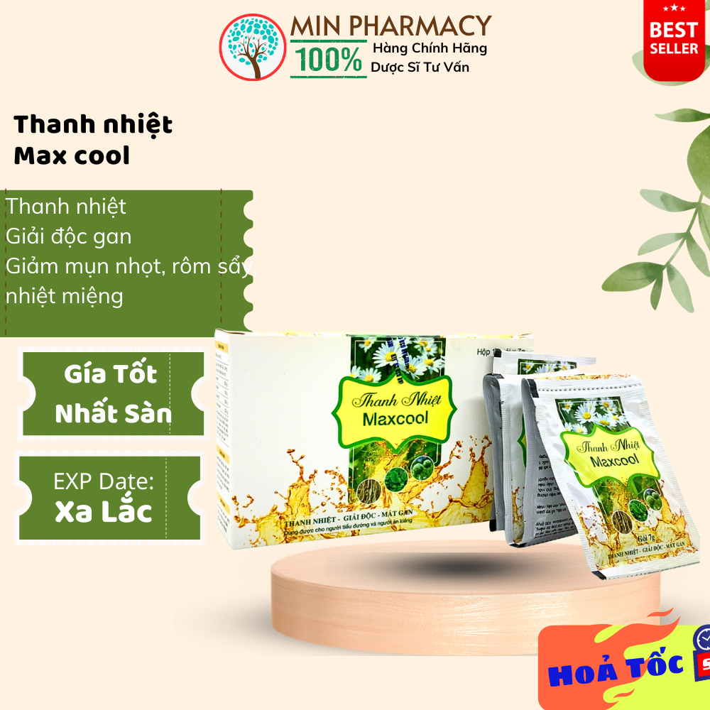 Bột sủi thanh nhiệt giải độc gan Maxcool Mediphar mát gan - Hộp 10 góix7g 2 Bột sủi thanh nhiệt giải độc gan Maxcool Mediphar mát gan - Hộp 10 góix7g - Ảnh 2
