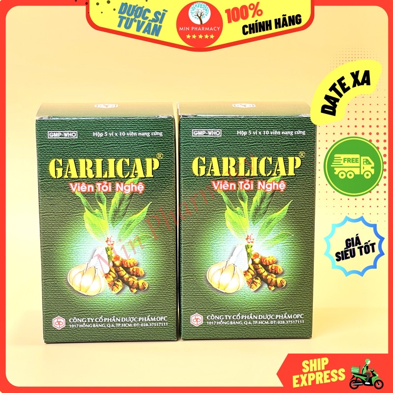 Viên Tỏi Nghệ Garlicap Opc hộp 50 viên