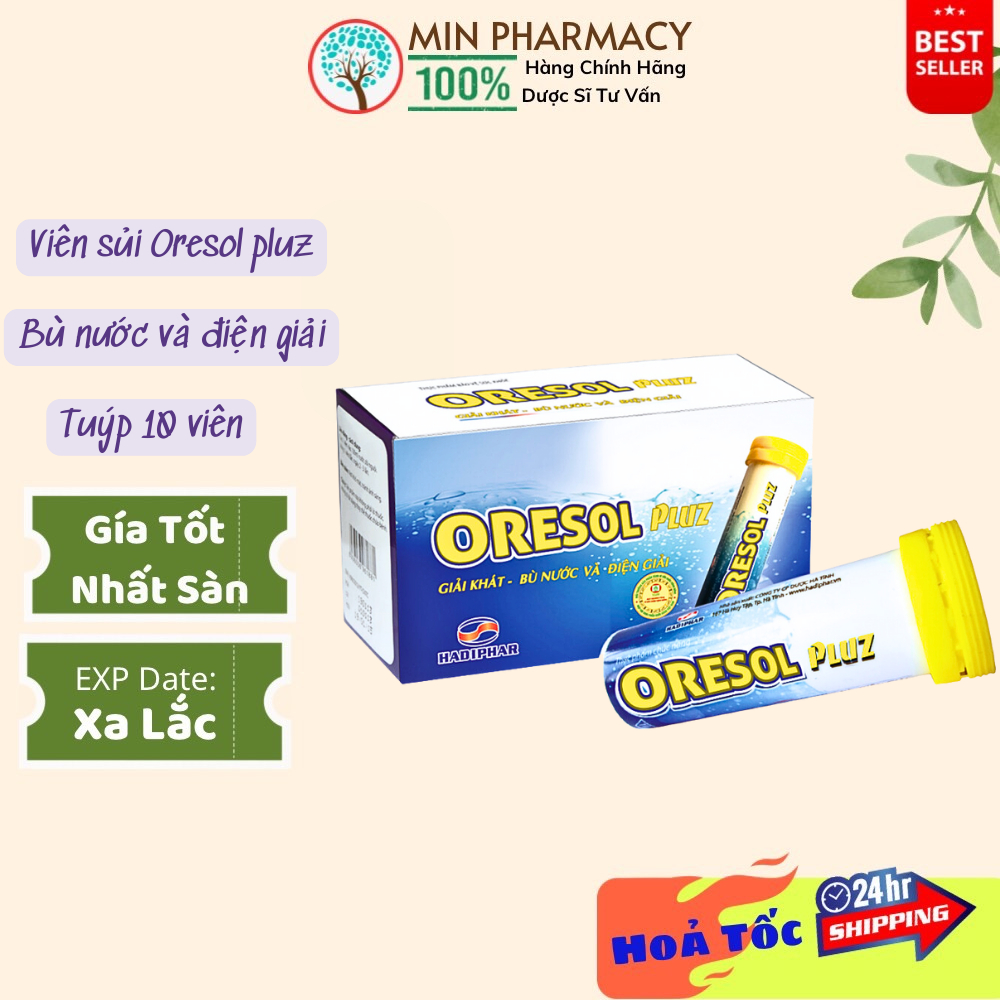 Viên sủi Oresol Pluz Hadiphar (tuýp 10 viên) 2 Viên sủi Oresol Pluz Hadiphar (tuýp 10 viên) - Ảnh 2