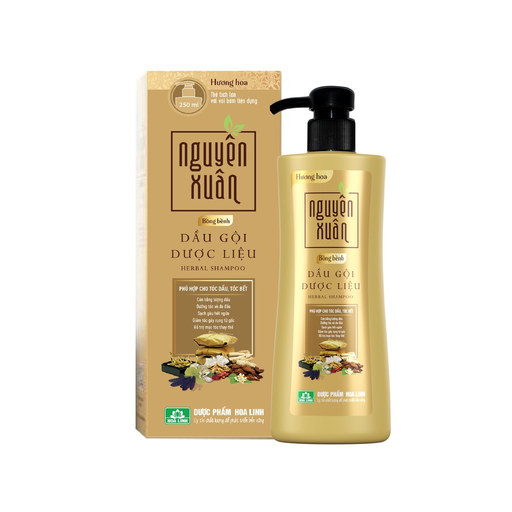 Dầu gội dược liệu Nguyên Xuân vàng 250ml Làm Sạch, Nuôi Dưỡng Tóc Chắc Khỏe 1 Dầu gội dược liệu Nguyên Xuân vàng 250ml Dưỡng Tóc Chắc Khỏe