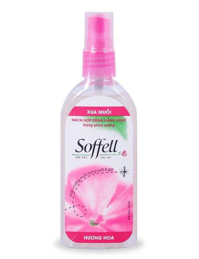 Xịt chống muỗi Soffell 80ml hương hoa xua muỗi hiệu quả 2 Xịt chống muỗi Soffell 80ml hương hoa xua muỗi hiệu quả - Ảnh 2