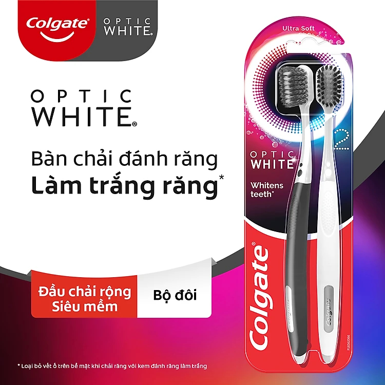 Bàn chải đánh răng Colgate - Bộ 2 optic white - Ảnh 2