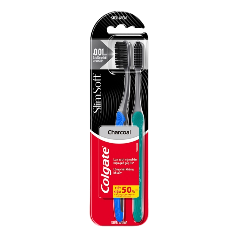 Bàn chải đánh răng Colgate - Bộ 2 than hoạt