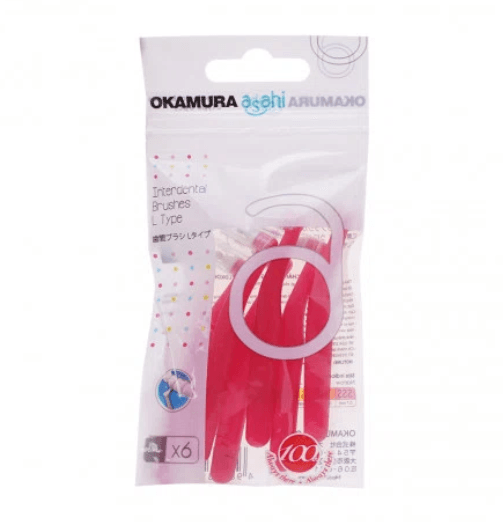 Bàn chải kẽ răng OKAMURA Asahi chữ L (6 cây/túi) 3 Bàn chải kẽ răng OKAMURA Asahi chữ L (6 cây/túi) - Ảnh 3