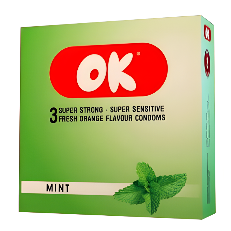Bao cao su OK hộp 3 cái Bạc hà mint