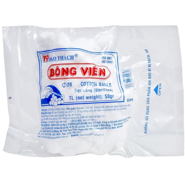 Bông Gòn Viên BẢO THẠCH Túi 50g 2 Bông Gòn Viên BẢO THẠCH Túi 50g - Ảnh 2
