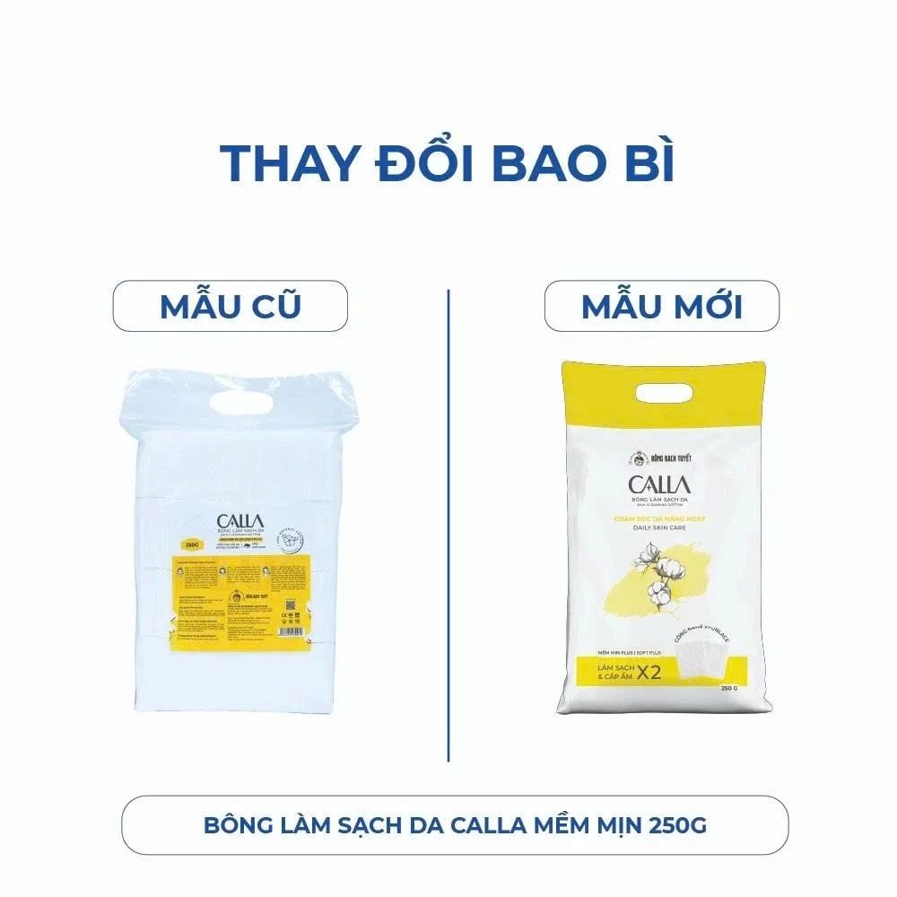 Bông tẩy trang Calla 250g Mềm Mịn, Làm Sạch Hiệu Quả 2 Bông tẩy trang Calla 250g Mềm Mịn, Làm Sạch Hiệu Quả - Ảnh 2