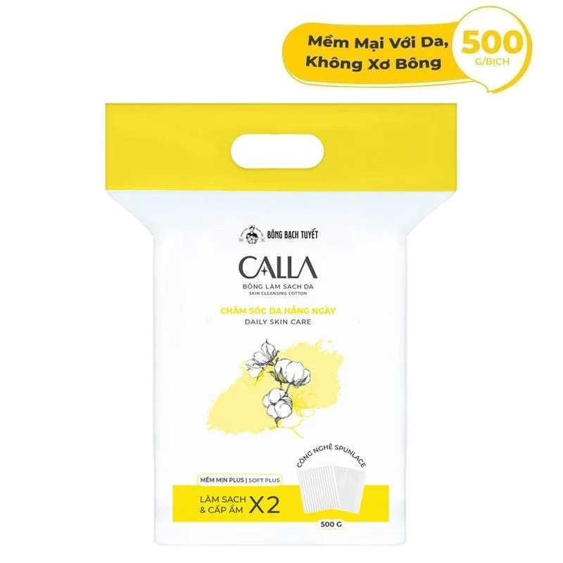 Bông Tẩy Trang Calla Bạch Tuyết 500g Làm Sạch Da 3 Bông Tẩy Trang Calla Bạch Tuyết 500g Làm Sạch Da - Ảnh 3