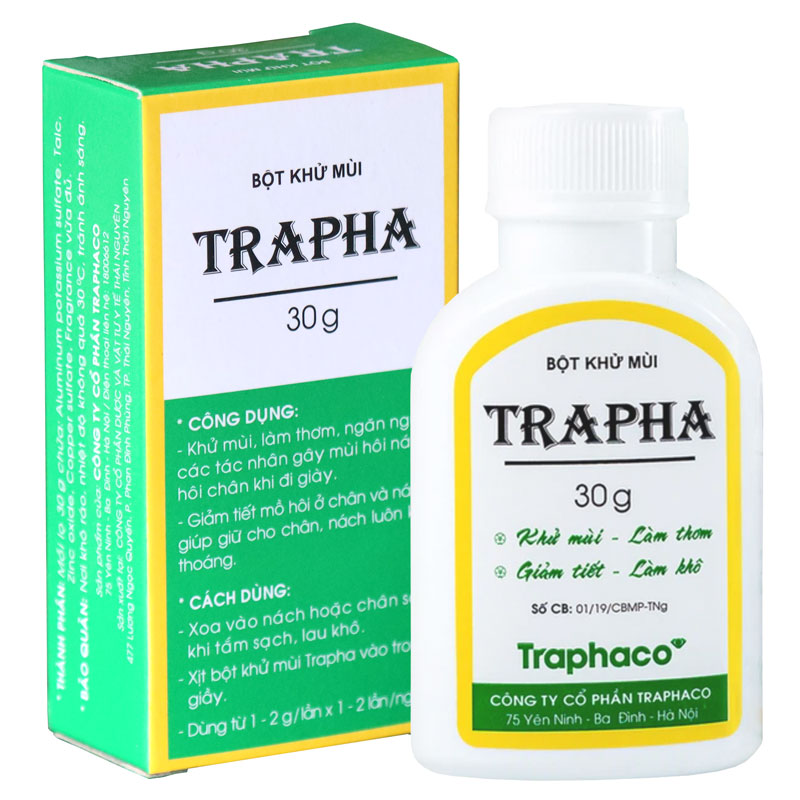 Bột Trapha Khử Mùi 30g Hỗ Trợ Giảm Mùi Cơ Thể 1 Bột Trapha Khử Mùi 30g Hỗ Trợ Giảm Mùi Cơ Thể