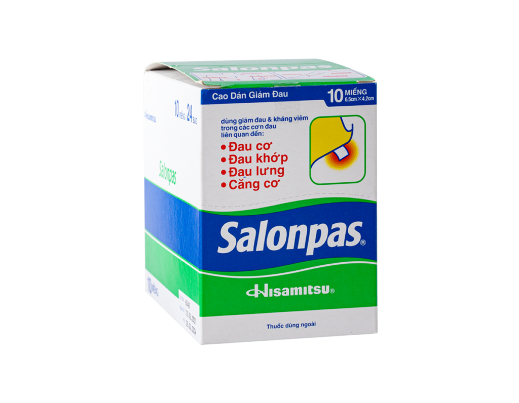 Cao dán Salonpas Hộp 20 miếng 1 Cao dán Salonpas Hộp 20 miếng