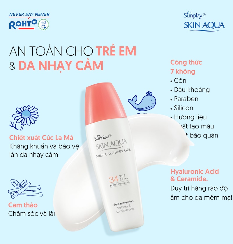 Kem Chống Nắng Sunplay Mild Care SPF34 PA+++ 25g Cho Da Nhạy Cảm 3 Kem Chống Nắng Sunplay Mild Care SPF34 PA+++ 25g Cho Da Nhạy Cảm - Ảnh 3