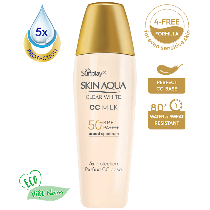 Chống nắng Sunplay CC Milk 25g SPF50+ PA++++ Skin Aqua 4 Chống nắng Sunplay CC Milk 25g SPF50+ PA++++ Skin Aqua - Ảnh 4