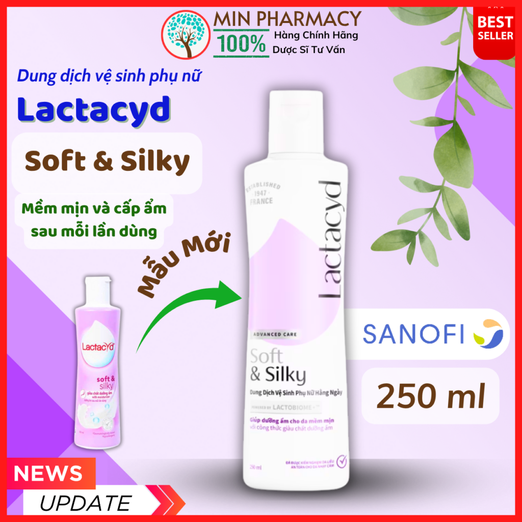 DDVS Lactacyd Soft & Silky 250ml Làm Sạch Dịu Nhẹ Dưỡng Ẩm Vùng Kín Phụ Nữ 2 DDVS Lactacyd Soft & Silky 250ml Làm Sạch Dịu Nhẹ Dưỡng Ẩm Vùng Kín Phụ Nữ - Ảnh 2