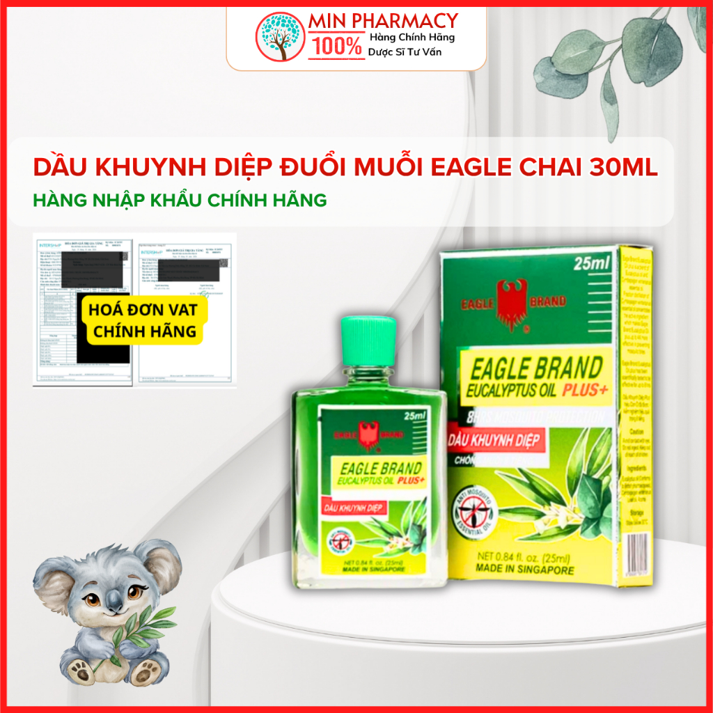 Dầu Con Ó Mỹ 2 nắp Eagle Brand Eucalyptus Oil - Chống muỗi 25ml 1 Dầu Con Ó Mỹ 2 nắp Eagle Brand Eucalyptus Oil - Chống muỗi 25ml
