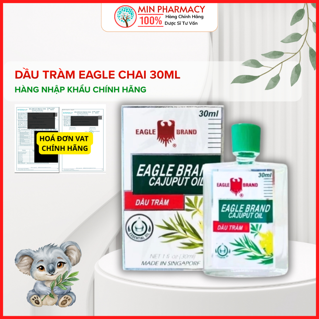 Dầu Con Ó Mỹ 2 nắp Eagle Brand Eucalyptus Oil - Dầu tràm 30ml 1 Dầu Con Ó Mỹ 2 nắp Eagle Brand Eucalyptus Oil - Dầu tràm 30ml