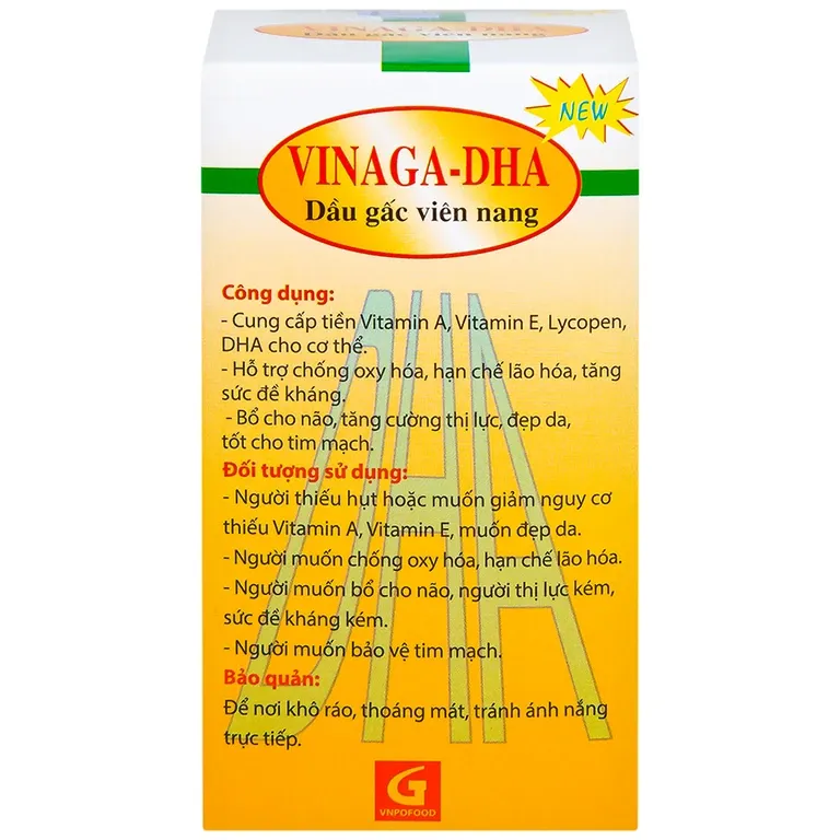 Dầu gấc Vinaga DHA 100 viên Hỗ Trợ Tăng Cường Thị Lực, Chống Oxy Hóa 2 Dầu gấc Vinaga DHA 100 viên Hỗ Trợ Tăng Cường Thị Lực, Chống Oxy Hóa - Ảnh 2