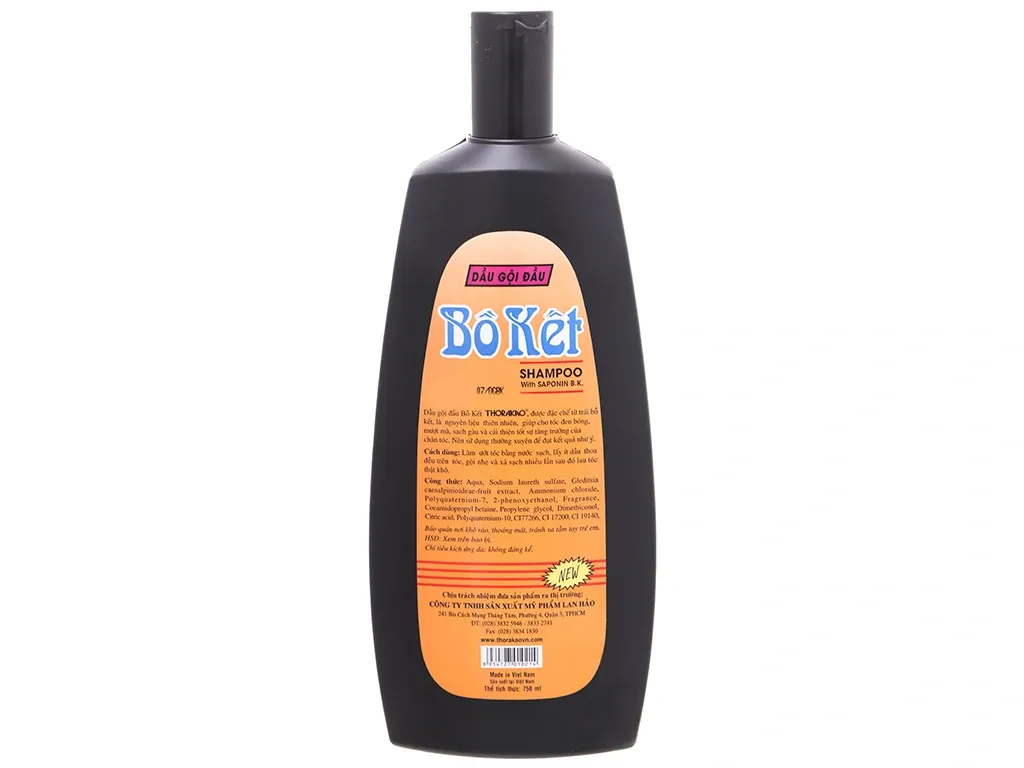 Dầu Gội Bồ Kết Thorakao 750ml hỗ trợ làm sạch tóc và da đầu 2 Dầu Gội Bồ Kết Thorakao 750ml hỗ trợ làm sạch tóc và da đầu - Ảnh 2