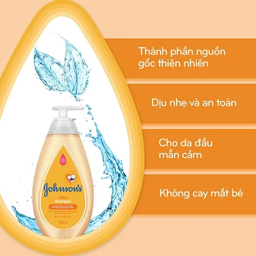 Dầu Gội Johnson Baby Shampoo 800ml Dịu Nhẹ, Không Cay Mắt 2 Dầu Gội Johnson Baby Shampoo 800ml Dịu Nhẹ, Không Cay Mắt - Ảnh 2