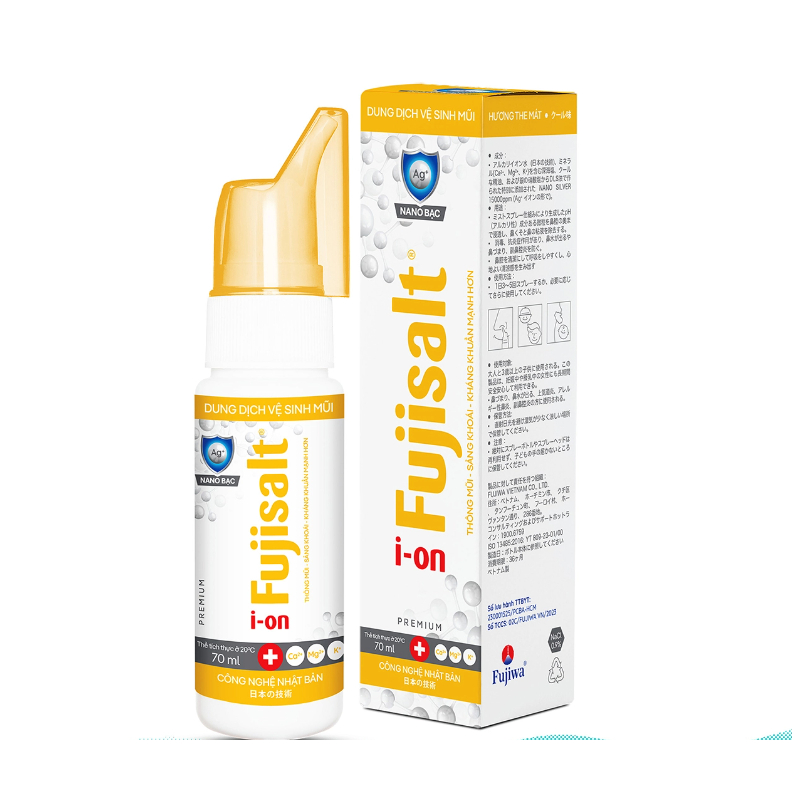 Dung Dịch Xịt Vệ Sinh Mũi ION Fujisalt - Minpharmacy Xịt nano bạc 70ml 2 Dung Dịch Xịt Vệ Sinh Mũi ION Fujisalt - Minpharmacy Xịt nano bạc 70ml - Ảnh 2