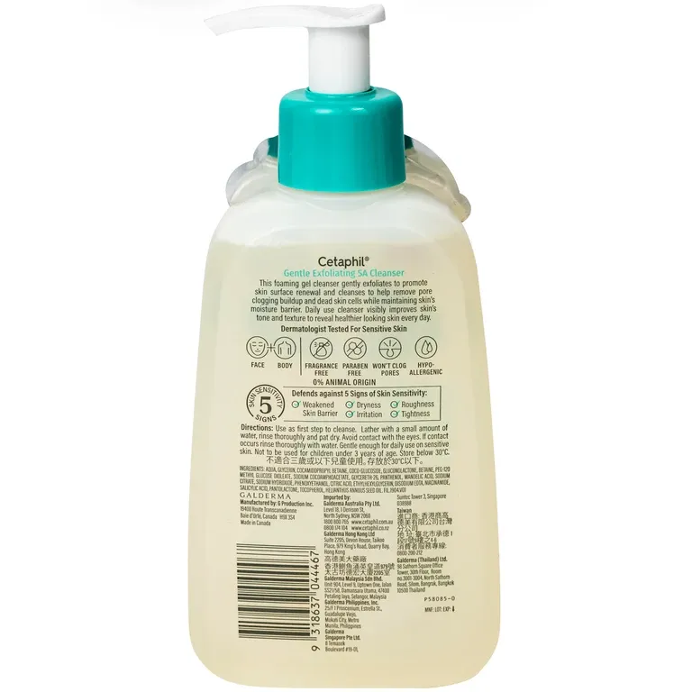 Gel Rửa Mặt Cetaphil Gentle Exfoliating SA Cho Da Dầu Mụn 236ml 2 Gel Rửa Mặt Cetaphil Gentle Exfoliating SA Cho Da Dầu Mụn 236ml - Ảnh 2