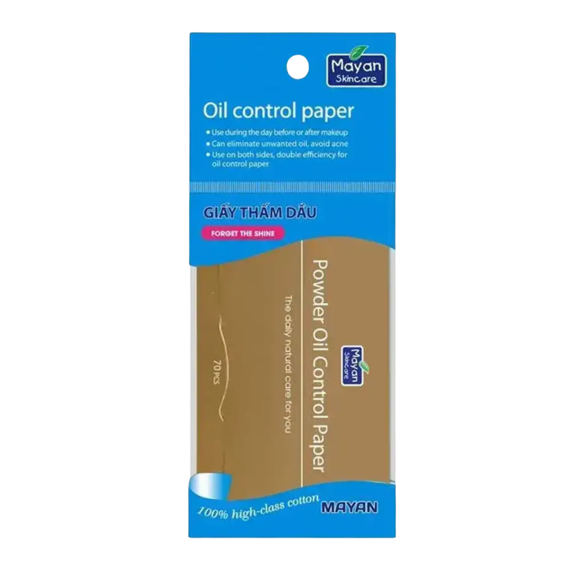 Giấy Thấm Dầu Mayan Vàng Powder Oil 70 Tờ Kiềm Dầu Trang Điểm 1 Giấy Thấm Dầu Mayan Vàng Powder Oil 70 Tờ Kiềm Dầu Trang Điểm