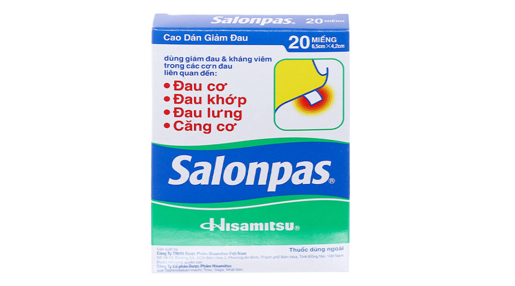 HỘP CAO DÁN SALONPAS 20 MIẾNG X 10 HỘP - Minpharmacy 2 HỘP CAO DÁN SALONPAS 20 MIẾNG X 10 HỘP - Minpharmacy - Ảnh 2