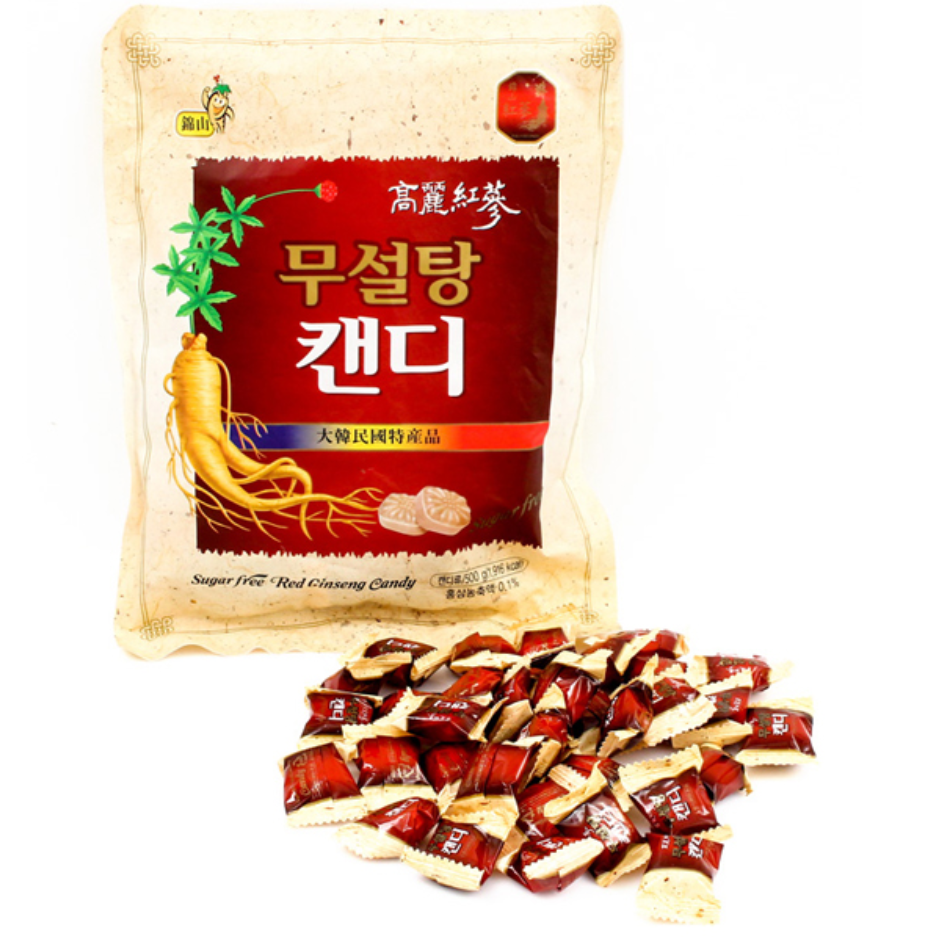 KẸO HỒNG SÂM Hàn Quốc Không Đường 365 Red Ginseng candy túi 500g - Minpharmacy 1 KẸO HỒNG SÂM Hàn Quốc Không Đường 365 Red Ginseng candy túi 500g - Minpharmacy