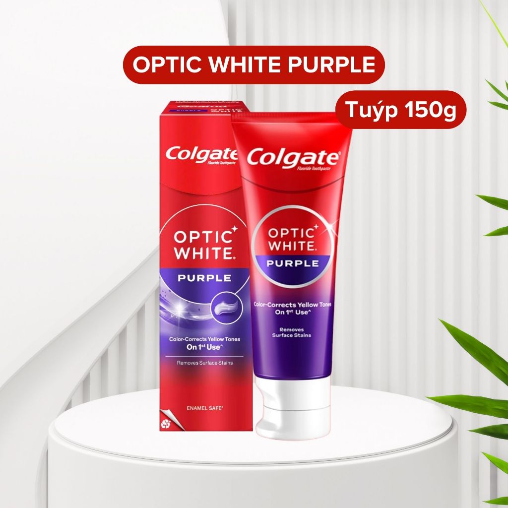 Kem Đánh Răng Colgate Optic White purple - White purple 150g 2 Kem Đánh Răng Colgate Optic White purple - White purple 150g - Ảnh 2