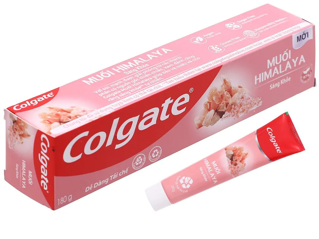 Kem Đánh Răng Colgate Thiên Nhiên Muối Himalaya - Tuýp 180g 3 Kem Đánh Răng Colgate Thiên Nhiên Muối Himalaya - Tuýp 180g - Ảnh 3
