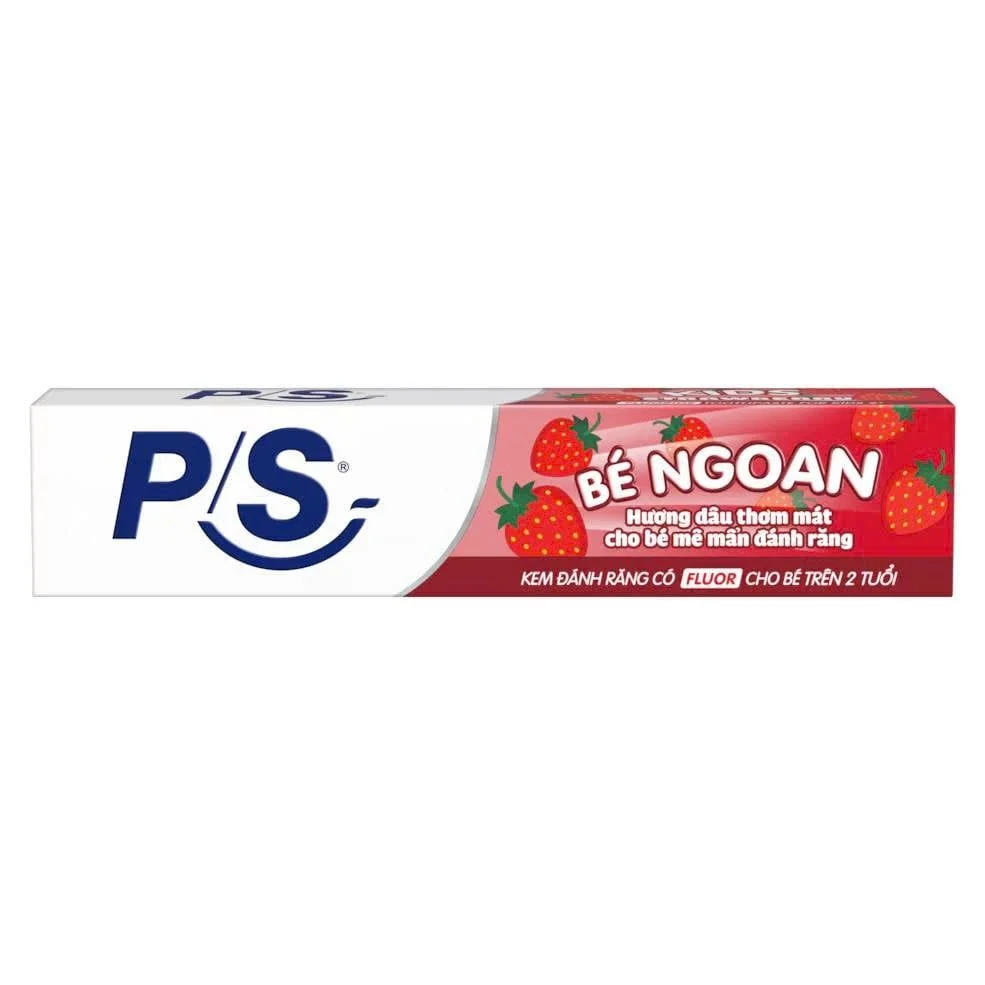 Kem đánh răng P/S cho bé 90g hương dâu Ngừa Sâu Răng, Bảo Vệ Răng Sữa 3 Kem đánh răng P/S cho bé 90g hương dâu Ngừa Sâu Răng, Bảo Vệ Răng Sữa - Ảnh 3