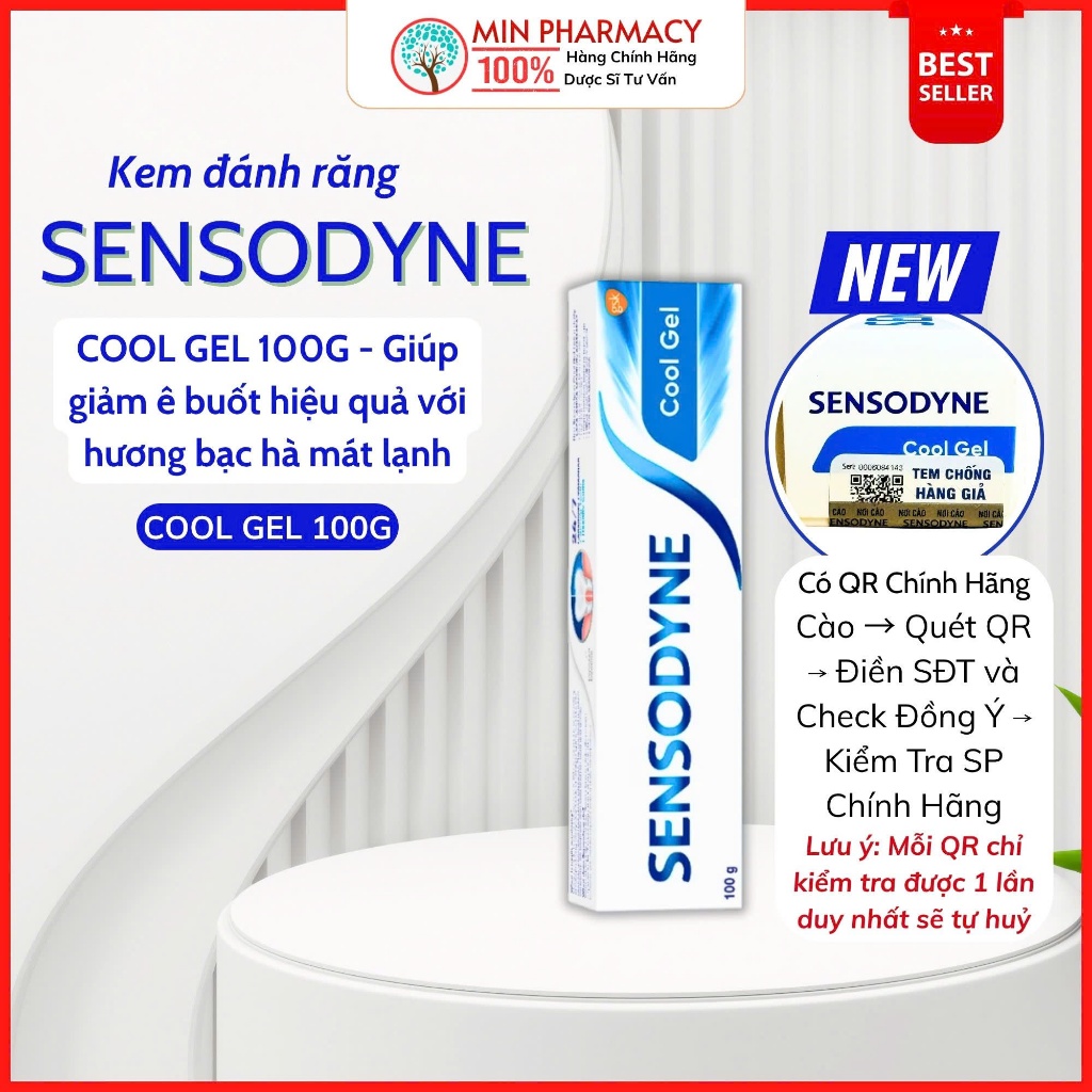 Kem Đánh Răng Sensodyne Cool Gel 100g Giảm Ê Buốt Mát Lạnh Sảng Khoái 2 Kem Đánh Răng Sensodyne Cool Gel 100g Giảm Ê Buốt Mát Lạnh Sảng Khoái - Ảnh 2