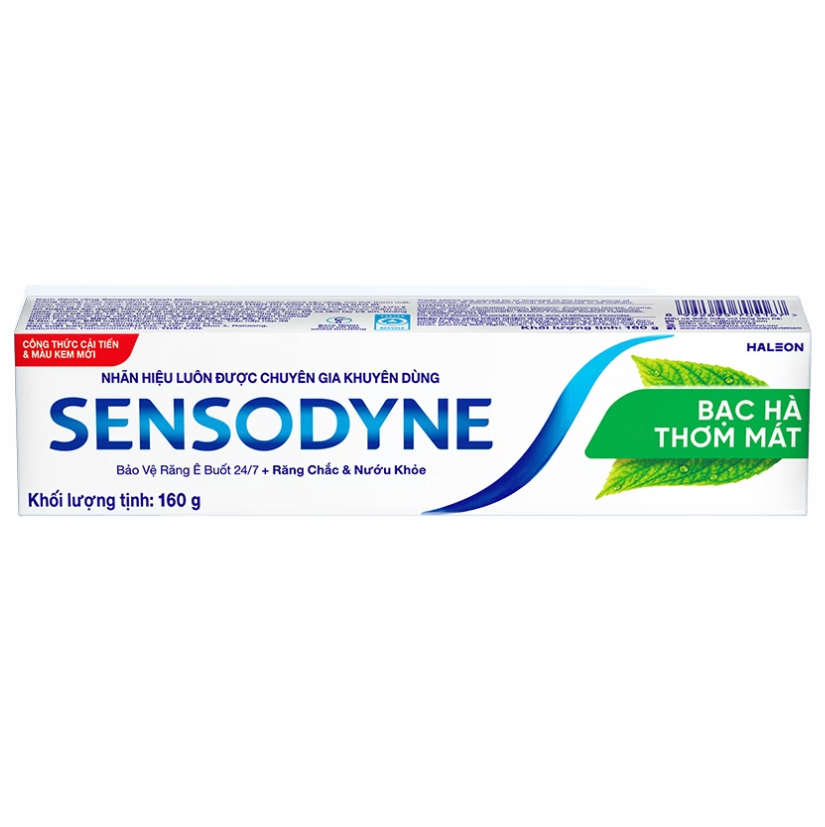 Kem Đánh Răng Sensodyne Fresh Mint 160g Hỗ Trợ Giảm Ê Buốt, Cho Hơi Thở Thơm Mát 1 Kem Đánh Răng Sensodyne Fresh Mint 160g Hỗ Trợ Giảm Ê Buốt, Cho Hơi Thở Thơm Mát