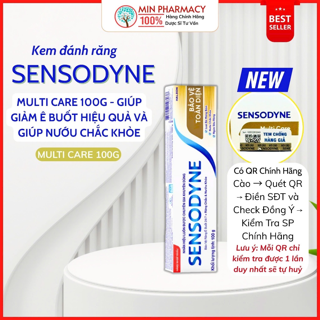 Kem Đánh Răng Sensodyne Multicare 100g Giảm Ê Buốt, Bảo Vệ Răng Toàn Diện 2 Kem Đánh Răng Sensodyne Multicare 100g Giảm Ê Buốt, Bảo Vệ Răng Toàn Diện - Ảnh 2