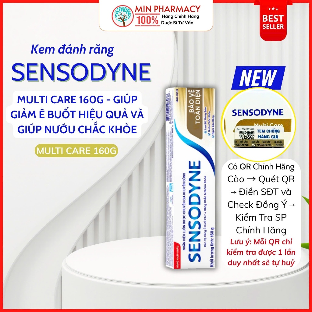 Kem Đánh Răng Sensodyne Multicare 160g Giảm Ê Buốt Và Bảo Vệ Răng Toàn Diện 2 Kem Đánh Răng Sensodyne Multicare 160g Giảm Ê Buốt Và Bảo Vệ Răng Toàn Diện - Ảnh 2