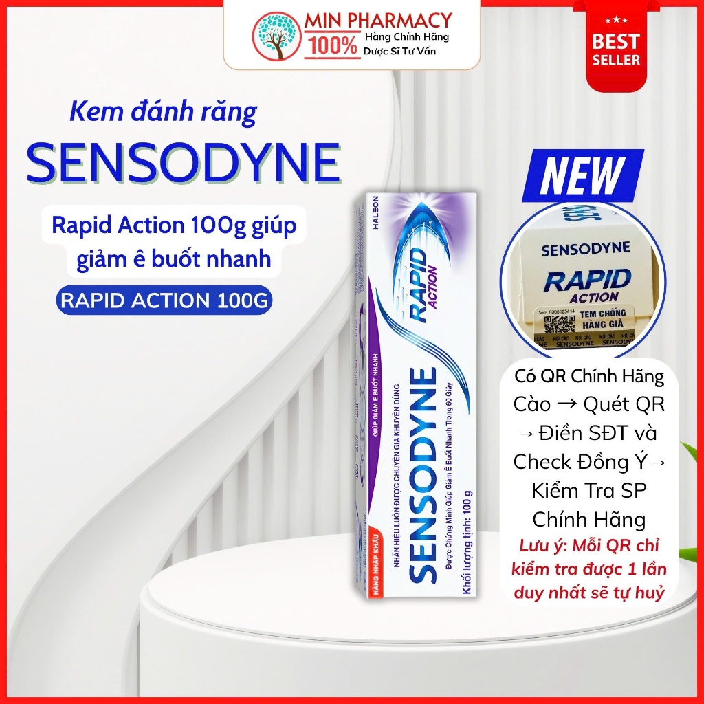 Kem Đánh Răng SENSODYNE - Rapid Action 100G 5 Kem Đánh Răng SENSODYNE - Rapid Action 100G - Ảnh 5