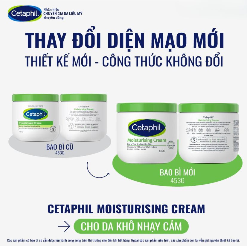 Kem Dưỡng Ẩm Cetaphil Dịu Lành Cho Da Nhạy Cảm Moisturising Cream - Hũ 453g 2 Kem Dưỡng Ẩm Cetaphil Dịu Lành Cho Da Nhạy Cảm Moisturising Cream - Hũ 453g - Ảnh 2