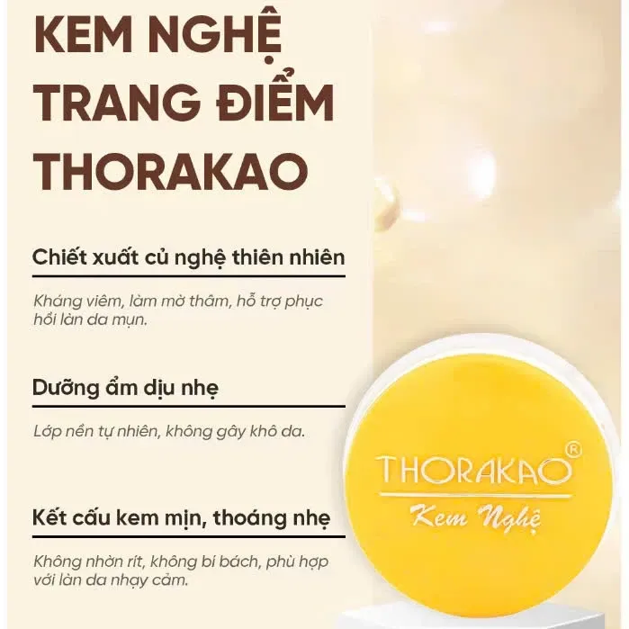 Kem Nghệ Trang Điểm Thorakao 3g Dưỡng Sáng Da, Che Phủ Nhẹ Tự Nhiên 4 Kem Nghệ Trang Điểm Thorakao 3g Dưỡng Sáng Da, Che Phủ Nhẹ Tự Nhiên - Ảnh 4