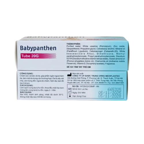 Kem chống hăm Babypanthen (tuýp 20g) 4 Kem chống hăm Babypanthen (tuýp 20g) - Ảnh 4