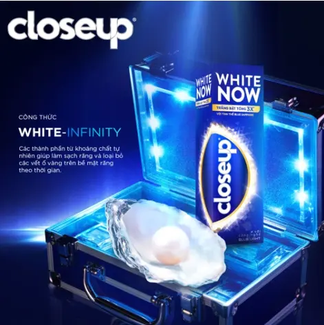 Kem đánh răng Closeup - White Now Với Tinh Thể Blue Sapphire 100g 2 Kem đánh răng Closeup - White Now Với Tinh Thể Blue Sapphire 100g - Ảnh 2