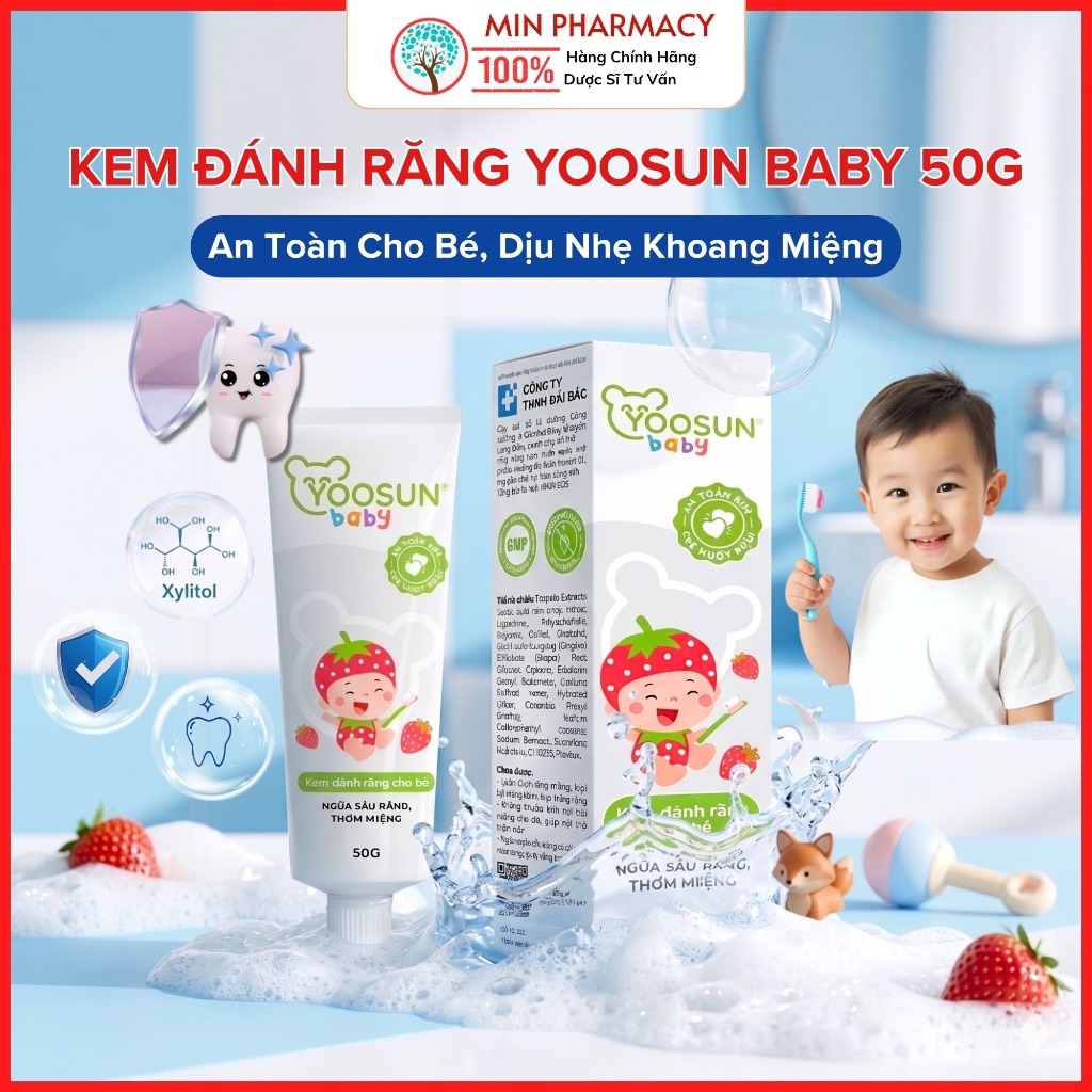Kem đánh răng cho bé Yoosun Baby 50g 2 Kem đánh răng cho bé Yoosun Baby 50g - Ảnh 2