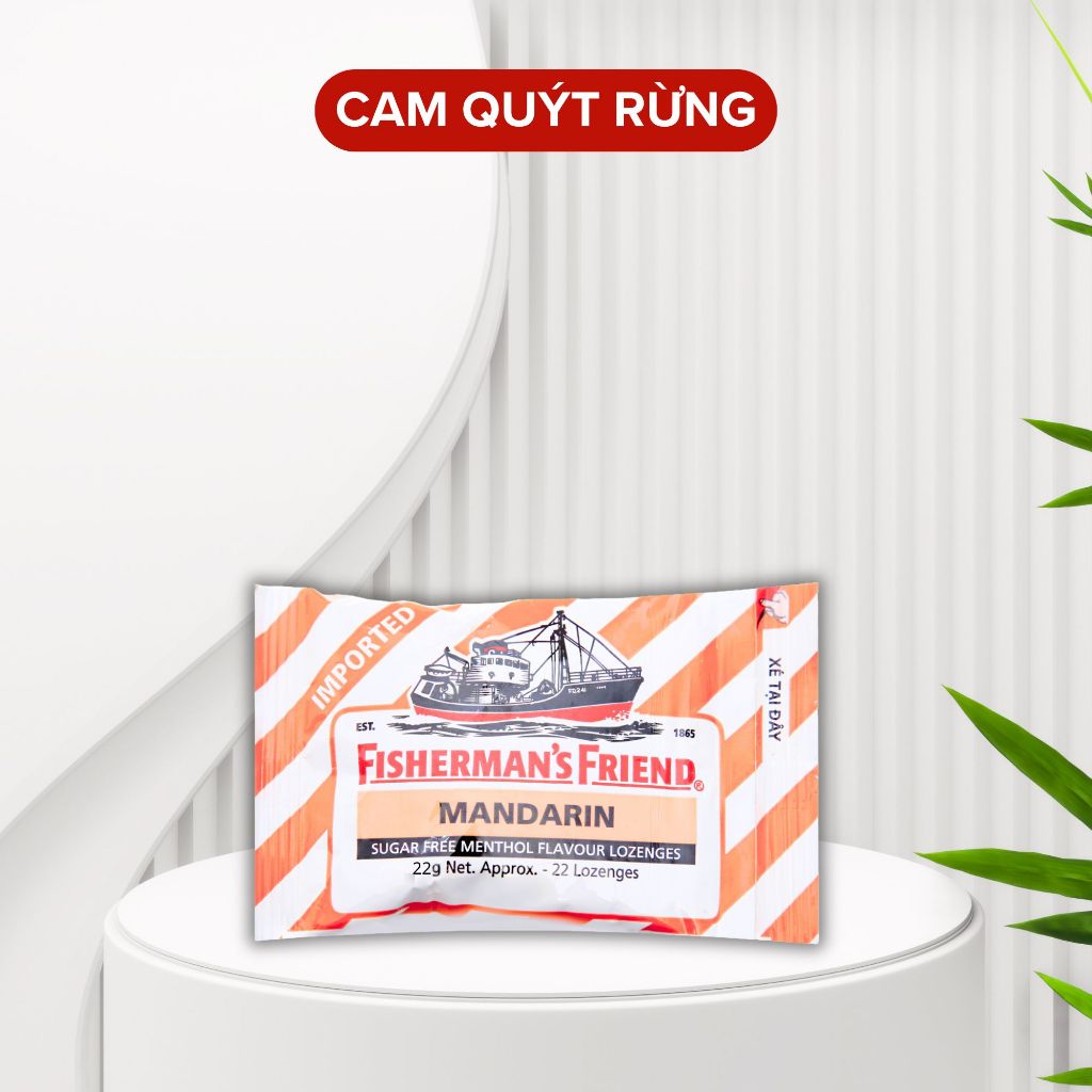 Kẹo Cay Con Tàu FISHERMAN'S FRIEND 25g - Mandarin Quýt rừng 2 Kẹo Cay Con Tàu FISHERMAN'S FRIEND 25g - Mandarin Quýt rừng - Ảnh 2