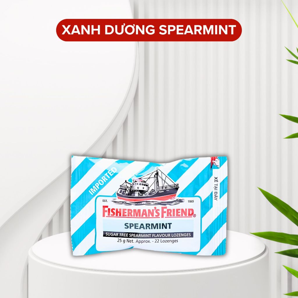 Kẹo Cay Fisherman's Friend Spearmint 25g Không Đường Hỗ Trợ Làm Mát Họng 2 Kẹo Cay Fisherman's Friend Spearmint 25g Không Đường Hỗ Trợ Làm Mát Họng - Ảnh 2
