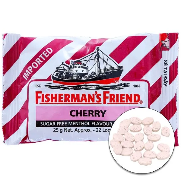 Kẹo Cay Fisherman's Friend Cherry 25g Vị Anh Đào Mát Lạnh 2 Kẹo Cay Fisherman's Friend Cherry 25g Vị Anh Đào Mát Lạnh - Ảnh 2