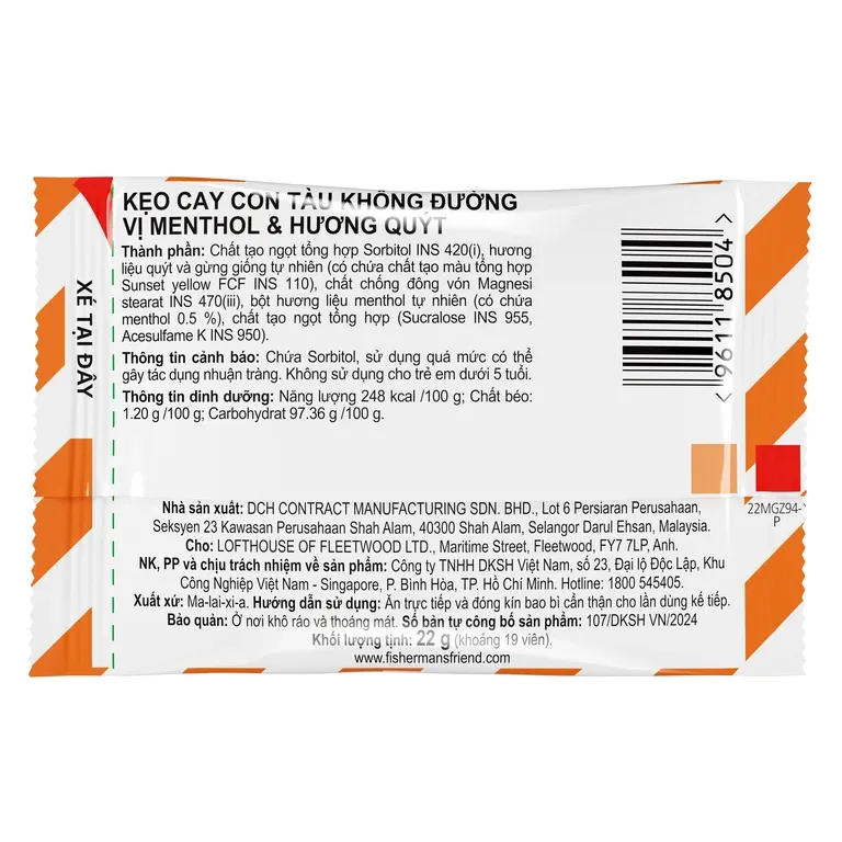 Kẹo Cay Con Tàu FISHERMAN'S FRIEND 25g - Mandarin Quýt rừng 3 Kẹo Cay Con Tàu FISHERMAN'S FRIEND 25g - Mandarin Quýt rừng - Ảnh 3