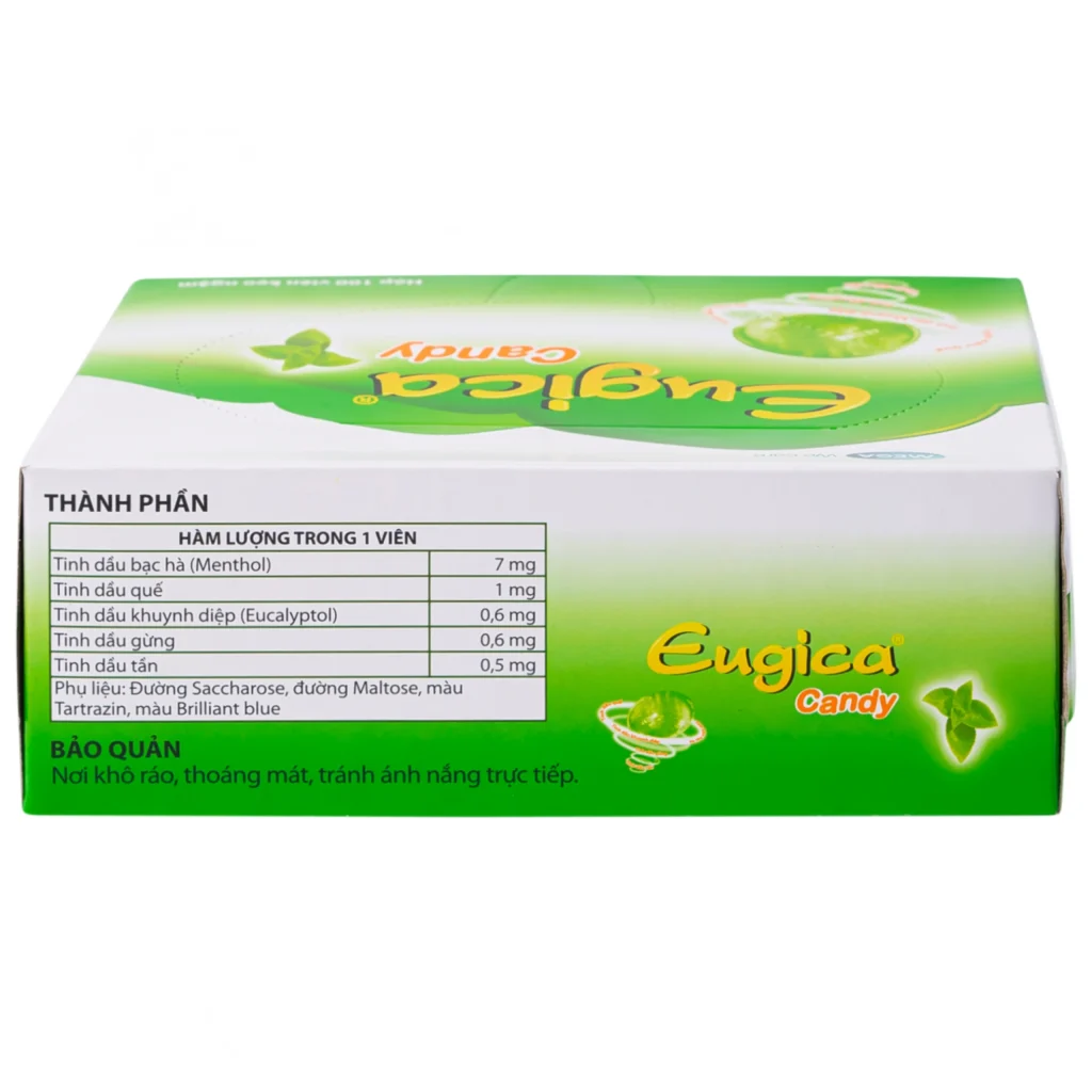 Kẹo Eugica hộp 100 viên Hỗ Trợ Giảm Ho, Làm Dịu Cổ Họng 2 Kẹo Eugica hộp 100 viên Hỗ Trợ Giảm Ho, Làm Dịu Cổ Họng - Ảnh 2
