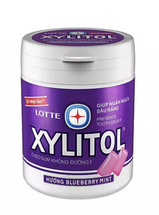 Kẹo Gum Xylitol chai 130.5g - Blueberry 1 Kẹo Gum Xylitol chai 130.5g - Blueberry