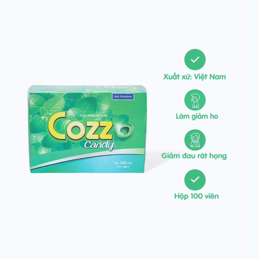 Kẹo Ngậm COZZ DHG Hộp 100 Viên 2 Kẹo Ngậm COZZ DHG Hộp 100 Viên - Ảnh 2