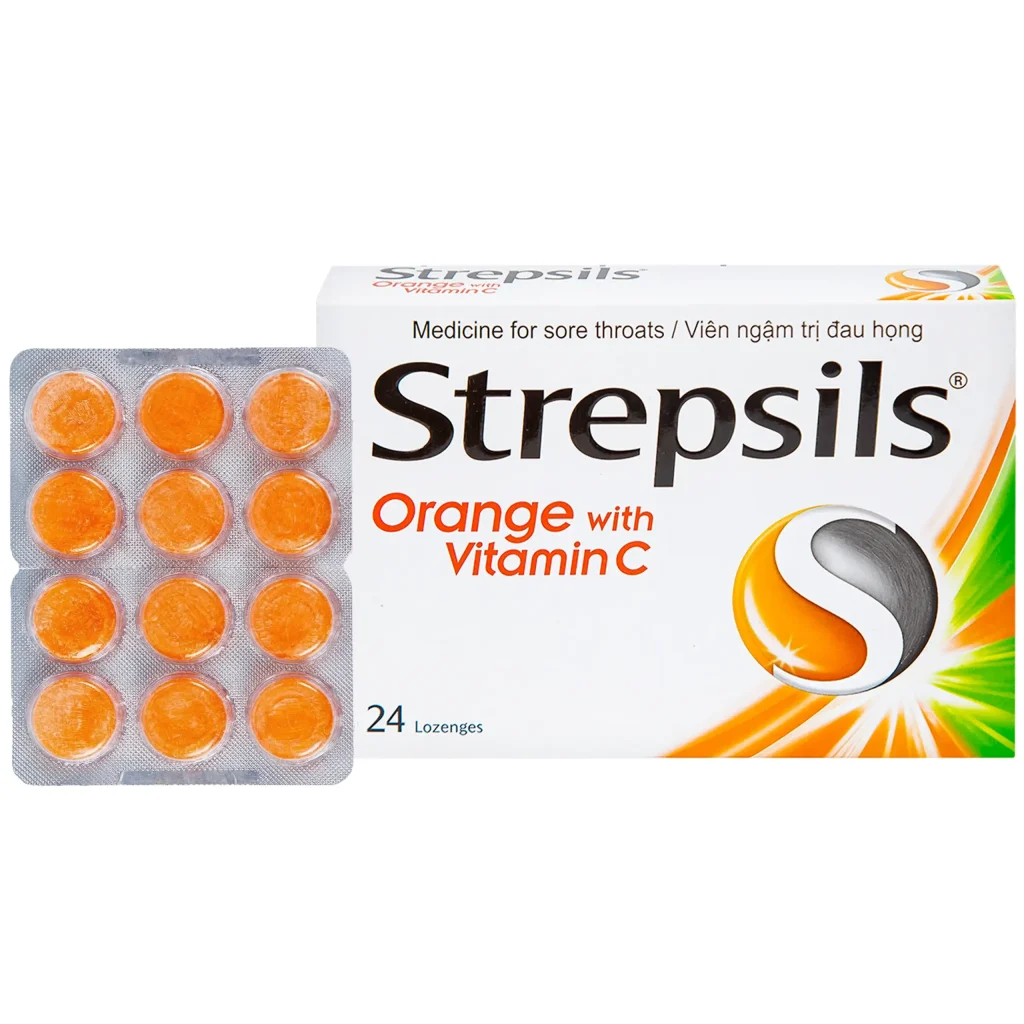 Kẹo Strepsils Orange vitamin C (hộp 24 viên) 3 Kẹo Strepsils Orange vitamin C (hộp 24 viên) - Ảnh 3